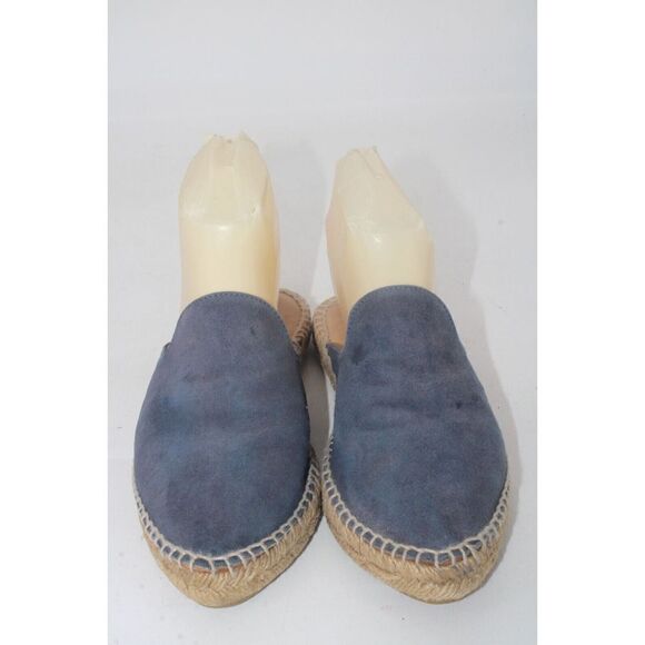 Pinaz blue suede espadrilles size 37 / 7 leather upper - Picture 4 of 11